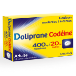 DOLIPRANE Codéine 400mg/20mg 16 comprimés sécables
