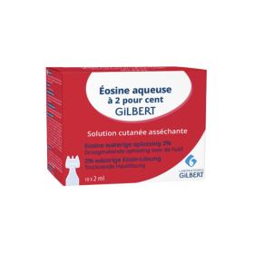 GILBERT Éosine aqueuse 2% 10 unidoses de 2ml