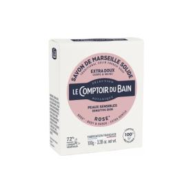 LE COMPTOIR DU BAIN Savon de Marseille solide extra doux rose 100g