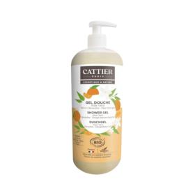 CATTIER Gel douche parfum clémentine fleur d'oranger  bio 1L