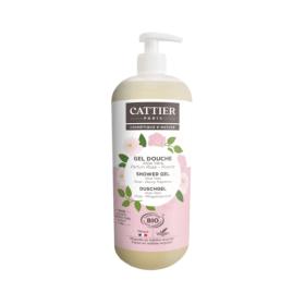 CATTIER Gel douche parfum rose pivoine 1L