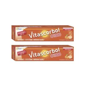 COOPER Vitascorbol 1000 vitamine C lot 2x20 comprimés effervescents