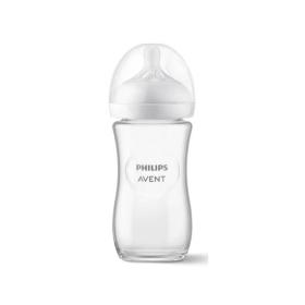 AVENT Natural response biberon en verre 1 mois et + 240ml