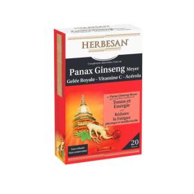 HERBESAN Bio panax ginseng  meyer gelée royale acérola 30 ampoules