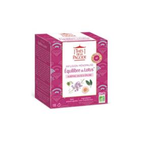 THÉS DE LA PAGODE Infusion équilibre du lotus bio 18 sachets