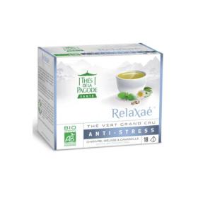 THÉS DE LA PAGODE Relaxaé thé vert grand cru anti-stress bio 18 sachets