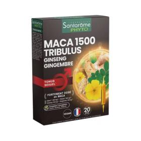 SANTAROME Phyto maca 1500 tribulus ginseng gingembre 20 ampoules