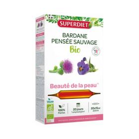 SUPER DIET Bardane pensée sauvage bio 20 ampoules