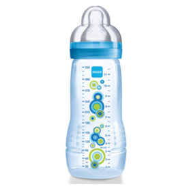 MAM Biberon 2ème âge bleu 330ml