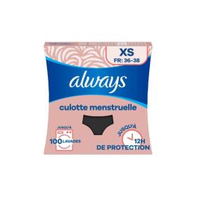 ALWAYS Culotte menstruelle hipster noir taille XS