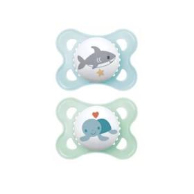 MAM 2 sucettes original animaux requin et tortue 2-6 mois