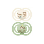 MAM 2 sucettes perfect animaux beige et vert 6 mois et +