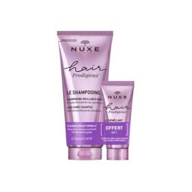 NUXE Hair prodigieux le shampooing brillance miroir 200ml + le démêlant 30ml offert