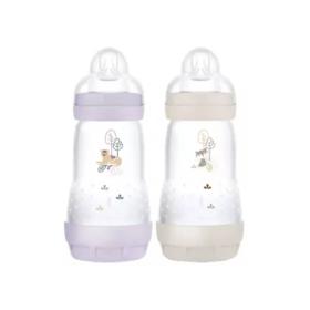 MAM 2 biberons easy start débit 2 violet jaune 2 mois et + 260ml