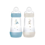 MAM 2 biberons easy start débit 2 bleu jaune 2 mois et + 260ml