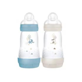 MAM 2 biberons easy start débit 2 bleu jaune 2 mois et + 260ml