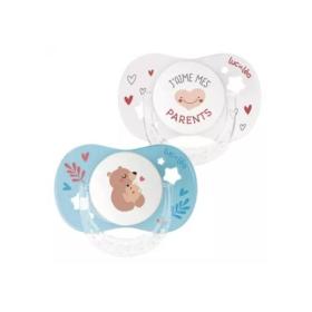 LUC ET LÉA Essentiel collerette confort+ 0-6 mois 2 sucettes
