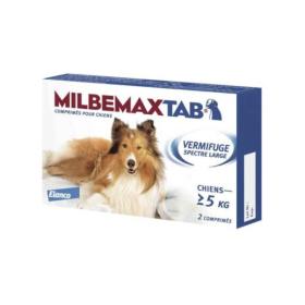 NOVARTIS SANTÉ ANIMALE Milbemax tab vermifuge chien +5kg 2 comprimés