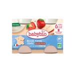 BABYBIO Brassé pomme fraise +6 mois pots 2x130g