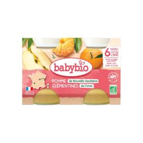 BABYBIO Pomme clémentines +6 mois pot 2x130g