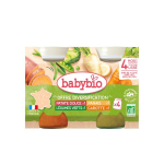 BABYBIO Mes premiers légumes : patate douce, panais, légumes verts, carotte 4 mois pots 4x130g