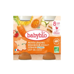 BABYBIO Petits légumes boulghour, poulet fermier, lait de coco dès 8 mois pots 2x200g