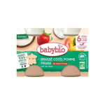 BABYBIO Brassé coco, pomme, fraise, lait de coco dès 6 mois pots 2x130g