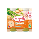 BABYBIO Pomme de terre, petits pois, jambon dès 8 mois pots 2x200g