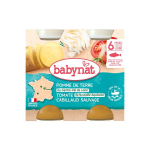 BABYBIO Pomme de terre, tomate, cabillaud sauvage dès 6 mois pots 2x200g
