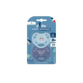 DODIE 2 sucettes anatomiques A102 bleu+6 mois