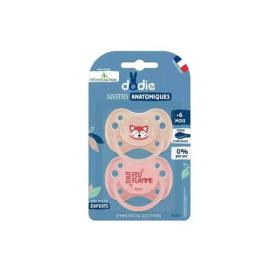 DODIE 2 sucettes anatomiques A103 rose +6 mois