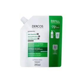 VICHY Dercos éco-recharge shampooing anti-pelliculaire cheveux normaux à gras 390ml
