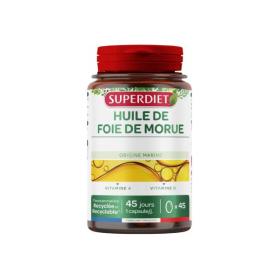 SUPER DIET Huile de foie de morue 45 capsules