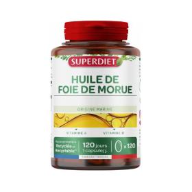 SUPER DIET Huile de foie de morue 120 capsules