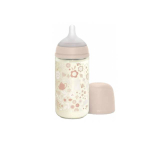 SUAVINEX Wonderland biberon verre tétine symétrique rose 3 mois et + 240ml
