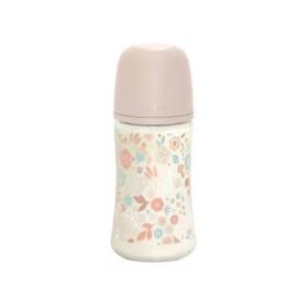 SUAVINEX Wonderland biberon verre tétine symétrique rose 3 mois et + 270ml