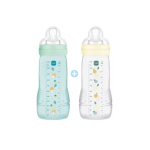 MAM Easy active 2 biberons 6 mois et + pearl/vert d'eau 330ml