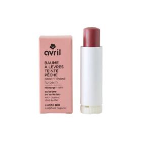 AVRIL BEAUTÉ Baume à lèvres teinté bio parfum pêche rechargeable