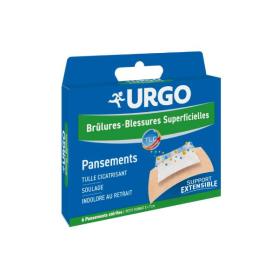 URGO Brûlures blessures superficielles 6 pansements stériles
