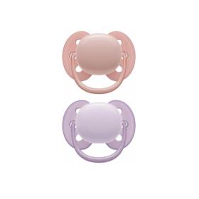 AVENT Ultra soft 2 sucettes orthodontiques 0-6 mois rose violet