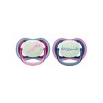 AVENT Ultra air nighttime 2 sucettes orthodontiques bleu et rose 6-18 mois