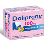 DOLIPRANE 100mg poudre pour solution buvable 12 sachets-dose