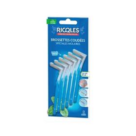 RICQLES 6 brossettes coudées spéciales molaires