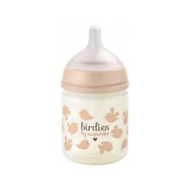 SUAVINEX Birdies biberon débit extra lent rose 120ml 0 mois et +