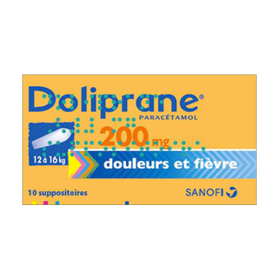 DOLIPRANE 200mg 10 suppositoires