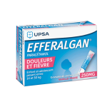 EFFERALGAN 250mg vanille-fraise granulés 10 sachets