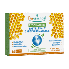 PURESSENTIEL Respiratoire pastilles aux 3 miels boite 24