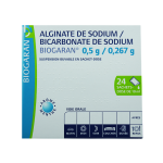 BIOGARAN Alginate de sodium/bicarbonate de sodium 0,5g/0,267g suspension buvable en 24 sachets-doses