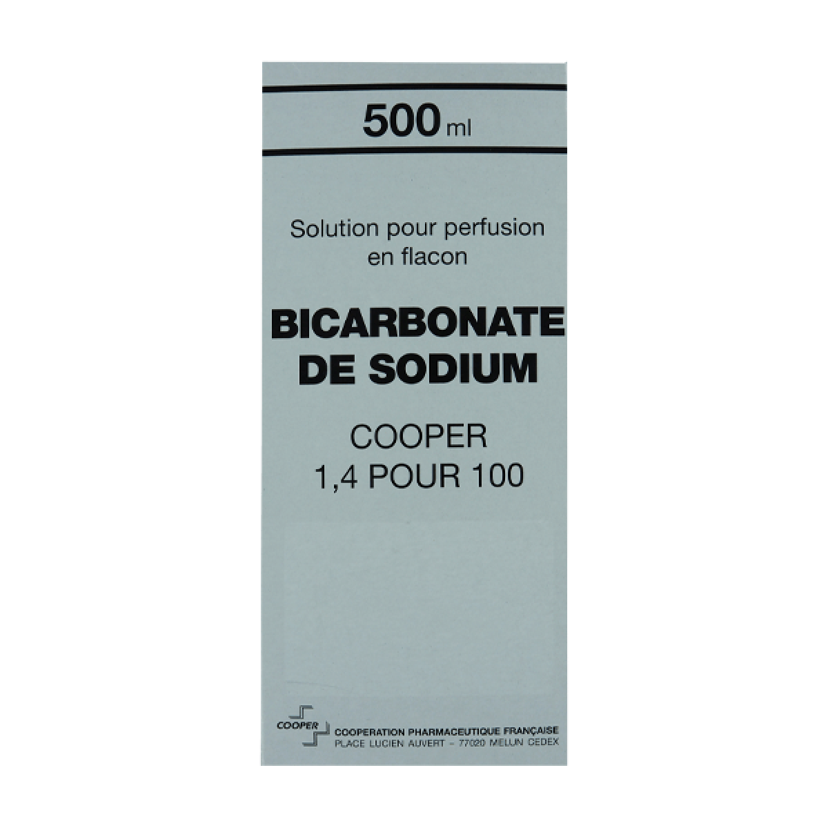 Cooper Bicarbonate De Sodium Cooper 1 4 Solution Pour Perfusion En Flacon 500ml Medicaments Pharmarket