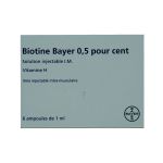 BAYER Biotine 0,5% solution injectable i.m 6 ampoules 1ml